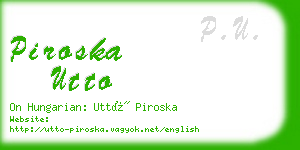 piroska utto business card